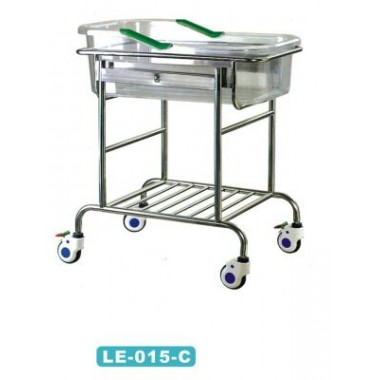 Stainless steel transparent baby carriage (Tilt adjustable)