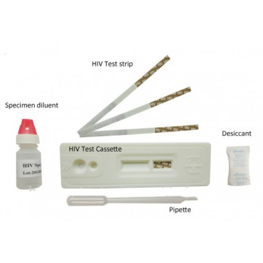CE Marked IVD Infections disease diagnostic HIV Rapid test Kit HIV 1/2 Ab home rapid test strip
