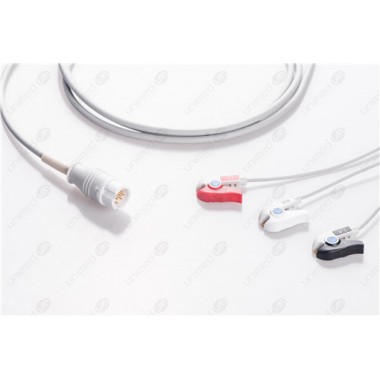 Philips Disposable One Piece ECG Fixed Cable 3lead grabber end