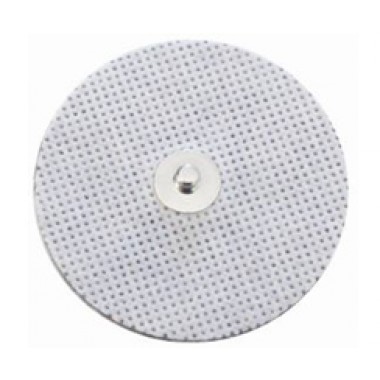 Round solid gel disposable button-type electrode