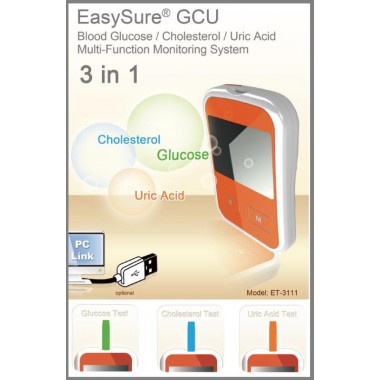 EasySure GCU Blood Glucose/Cholesterol/Uric Acid Multi-Function Monitoring System