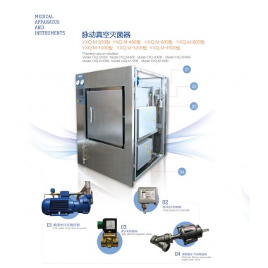 Pulsating Vacuum Sterilizer 400L Automatic Operation Door