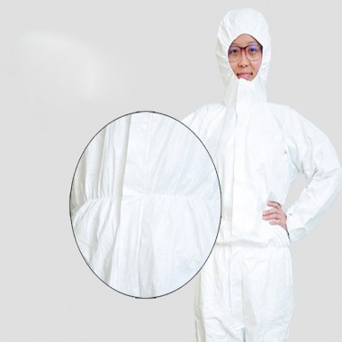 Waterproof disposable coverall with hood
