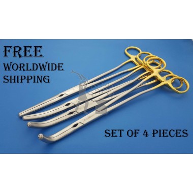 Zeppelin Hysterectomy Clamps Set of 4 Pieces Gynecology Medical Clamps Tools