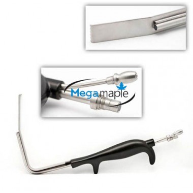 Face Lift Retractor with reverse handle, fiber optic, and suction.