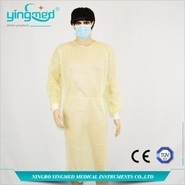 Disposable medical cpe isolation gown with high quality