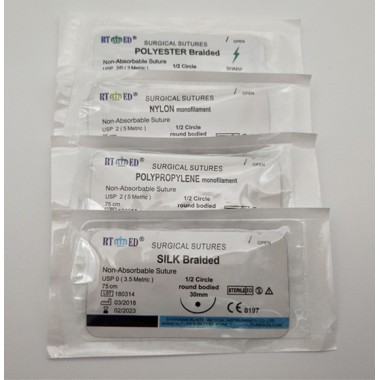 Disposable surgical suture--RT