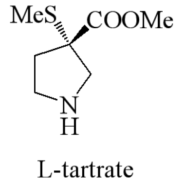 (S)-3-(Methylthio)pyrrolidine-3-carboxylic acid methyl ester L-tartarate