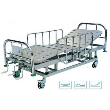 Stainless steel bedside triple-shaking lift bed