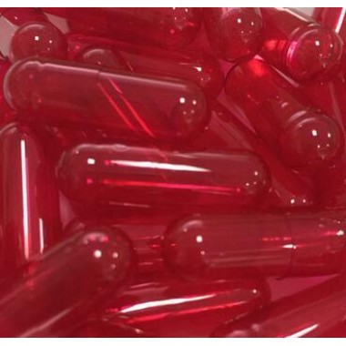 Full Transparent Red Color Empty Gelatin Capsule Hard Capsule Size 0 Stocking