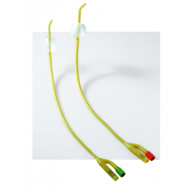 Elbow double lumen catheter latex
