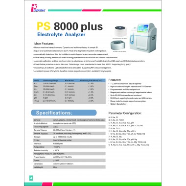 PS 8000 Plus Electrolyte Analyzer