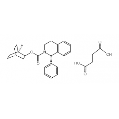 (3R)-1-azabicyclo[2.2.2]oct-3-yl(1S)-1-phenyl-3,4-dihydroisoquinoline-2(1H)-carboxylate monosuccinate