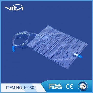 Disposable medica urine bag for adult with cross vavle KYB03