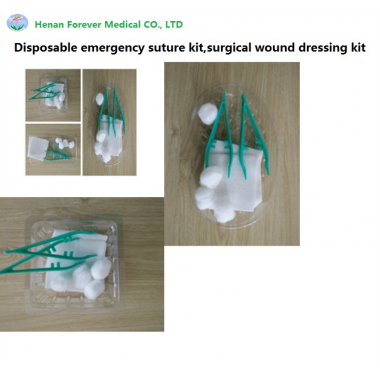 Disposable Emergency Suture Kit, Surgical Wound Dressing Kit