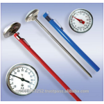 Bimetallic needle thermometer