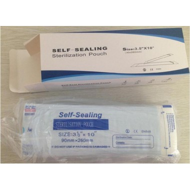 Self sealing sterilization pouch