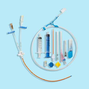 Double Lumen Antimicrobial Disposable Central Venous Catheter Simple Kit