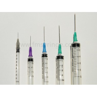 disposable syringe with needle