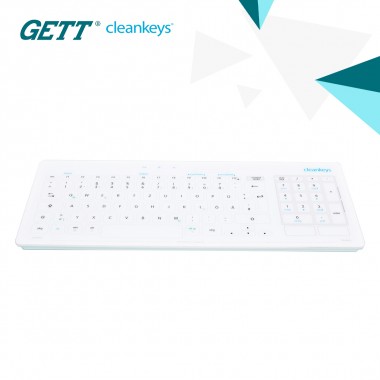 Cleankeys CK3-15 KR21205 wireless Glass keyboard