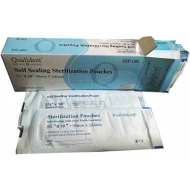 Self sealing sterilization pouches