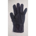 black latex glove powder free