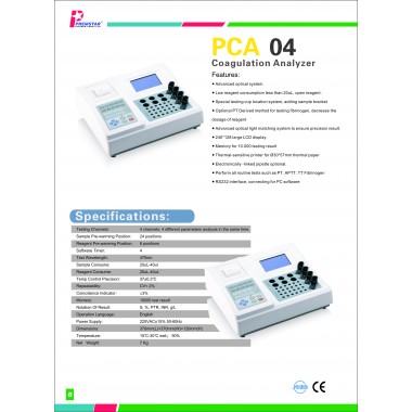 PCA 05 Coagulation Analyzer
