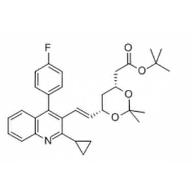 Tert-Butyl-2-((4R,6S)-6-[(1E)-2-{2-cyclopropyl-4-(4-fluorophenyl)quinolin-3-yl}vinyl]-2,2-dimethyl-1,3-dioxan-4-yl)acetate