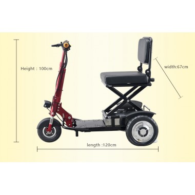 TOPMEDI TEW004 light weight easy folding aluminum electric mobility scooter with lithium battery