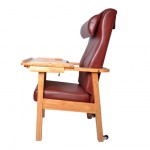 After high back wooden old person chair