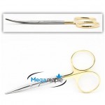 Stevens Scissors, curved, with serrated blunt blades. 4.5 inches.