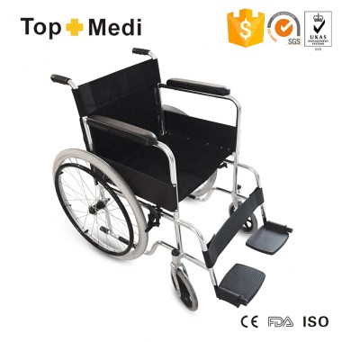 TOPMEDI Economic foldable manual aluminum wheelchair