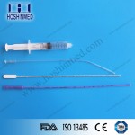 Suction curette uterine sampler endosampler with syringes
