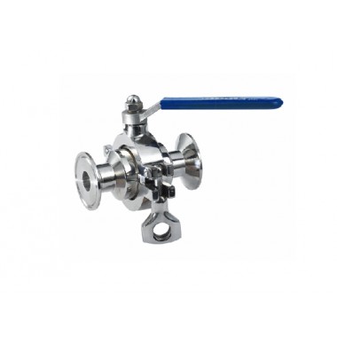 Sanitary clamp type quick loading ball valve