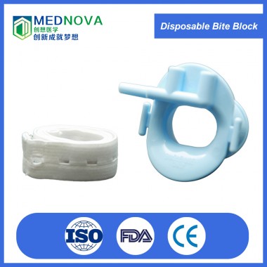 Disposable endoscope bite block of mouth guard