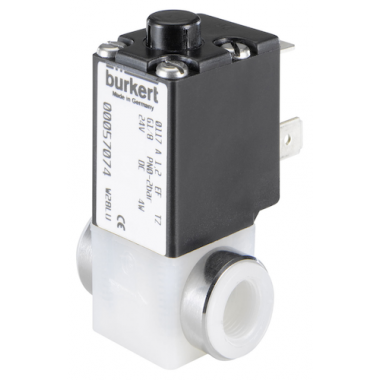 Type 0117 - 2/2 way Plunger-Solenoid Valve with separating diaphragm