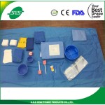 blue nonwoven fabric radial femoral kits supplier ANGIOGRAPHY KITS