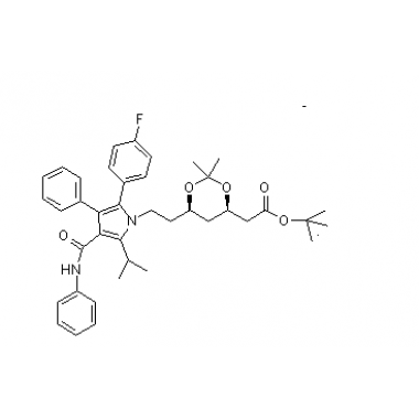 (4R-cis)-1,1-dimethylethyl-6-[2-[2-(4-fluorophenyl)-5-(1-isopropyl)-3-phenyl-4-[(phenylamino)carbonyl]-1H-pyrrol-1-yl]ethyl]-2,2-dimethyl-1,3-dioxane-4-acetate