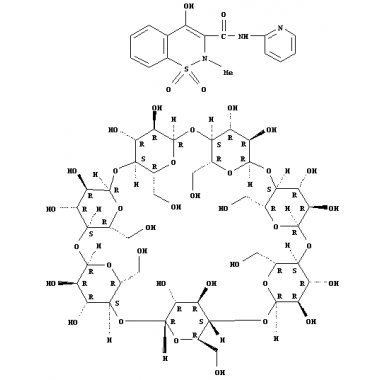 Piroxicam-beta-cyclodextrin complex