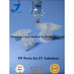 Polypropylene ports for multilayer co-extrusion infusion bags