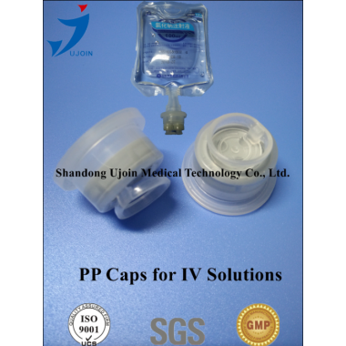 PP assembled caps for plastic infusion containers