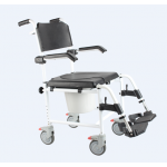 3 in 1 Commode Shower Chair, Transport Commode Wheelchair, Padded Toilet Seat Shower Wheelchair, Bedside Commode