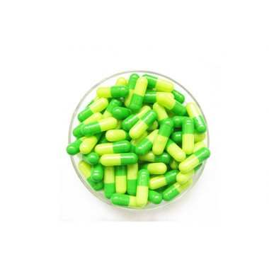 Separated and Full Avaliable Size 1 Light Green Dark Green Color Gelatin Empty Capsules FDA