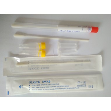 Medical Different types disposable oral sample collection sterile nylon flocked swabs