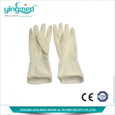 Medical disposable sterile latex surgical gloves with powder or powder free