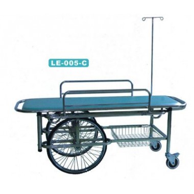 Patient cart with two big and two small wheels