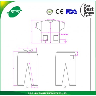 LOWEST PRICE Hospital Use Disposable Scrub Suit
