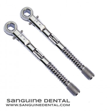 2 PCS Dental Implant Torque Ratchet Wrench 10-40 Ncm 6.35mm Hex 4.0mm A+Grade