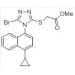 Methyl 2-((5-bromo-4-(4-cyclopropylnaphthalen-1-yl)-4H-1,2,4-triazol-3-yl)thio)acetate