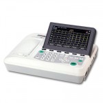 Foldable 7 inch 800*480 LCD screen and support external printer 6 channel ecg machine